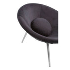 Black Velvet Chair with Cushion
