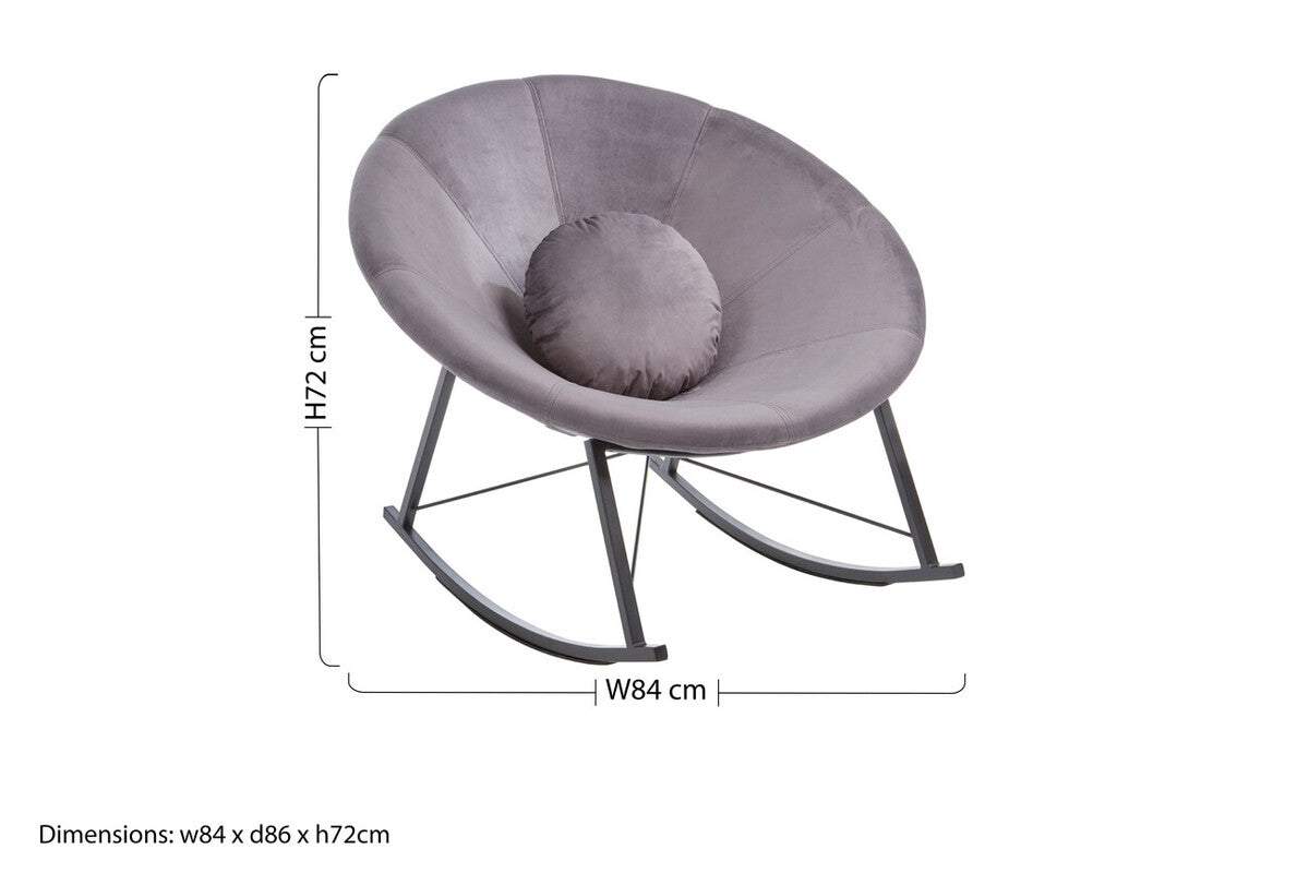 Grey Conic Rocking Chair