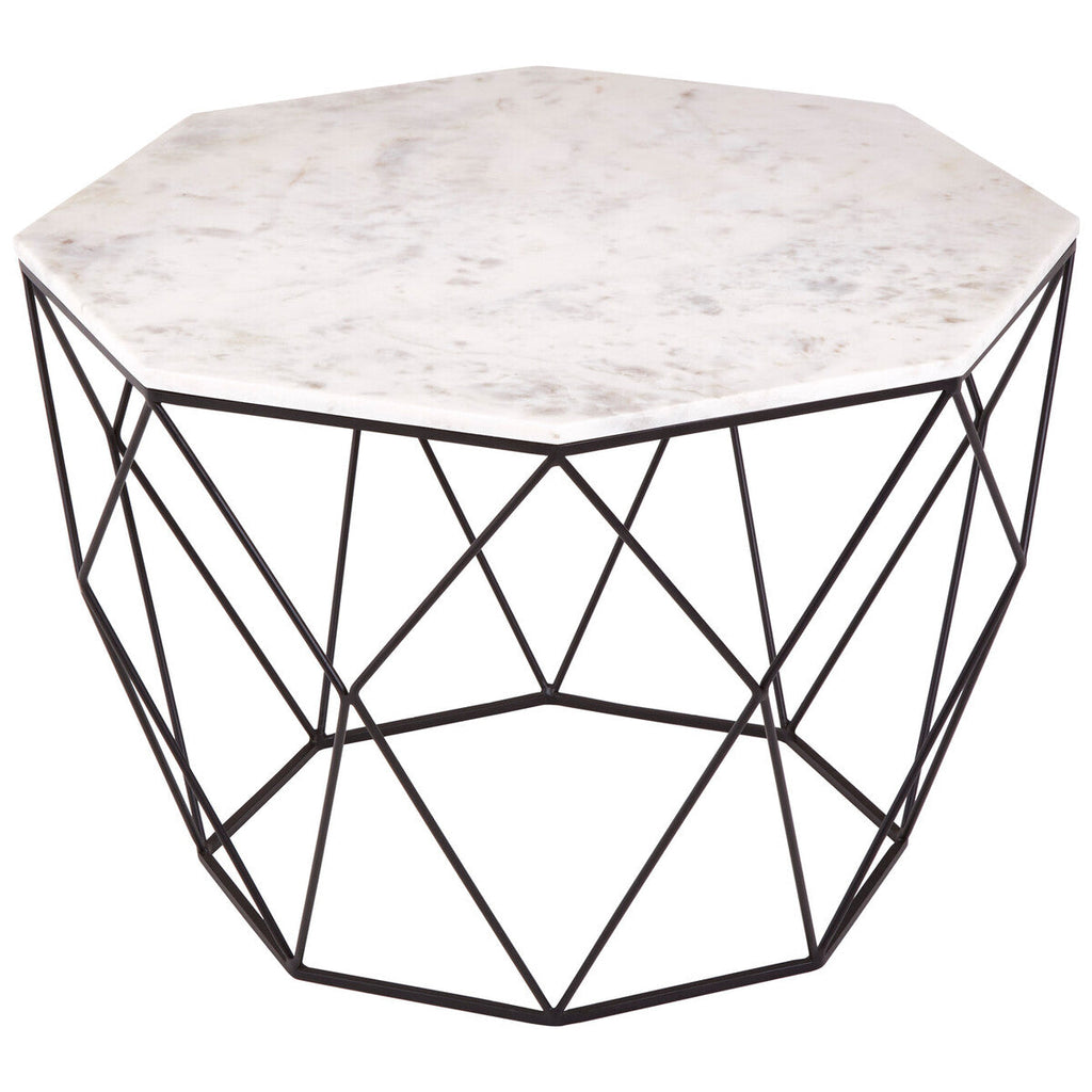 White Marble Top Octagon Table