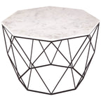 White Marble Top Octagon Table