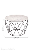 White Marble Top Octagon Table