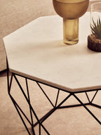 White Marble Top Octagon Table