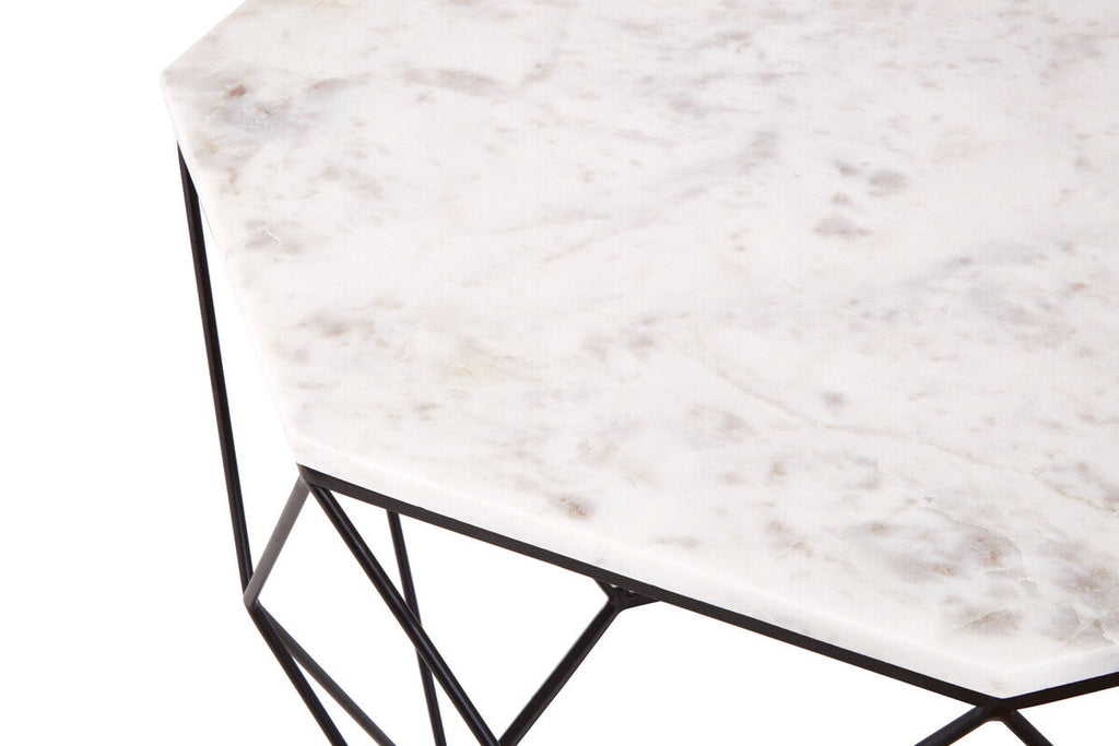 White Marble Top Octagon Table