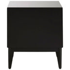 Black Finish and Mirrored 2 Drawer Chest