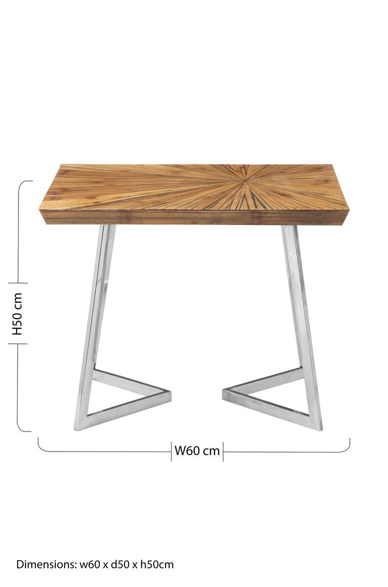 Natural Bamboo Side Table
