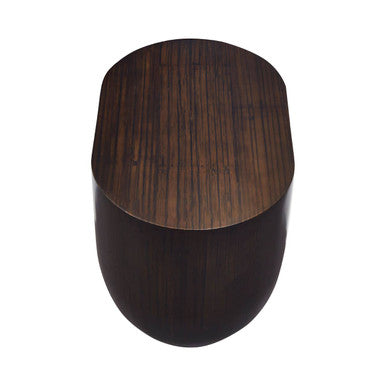 Ebony Bamboo Oval Side Table
