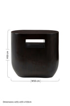 Ebony Bamboo Oval Side Table