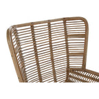 Grey Washed Natural Rattan Lounge Chair and Footstool
