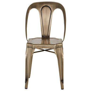Brass Finish Metal Chair