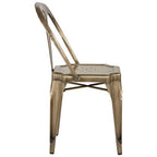 Brass Finish Metal Chair