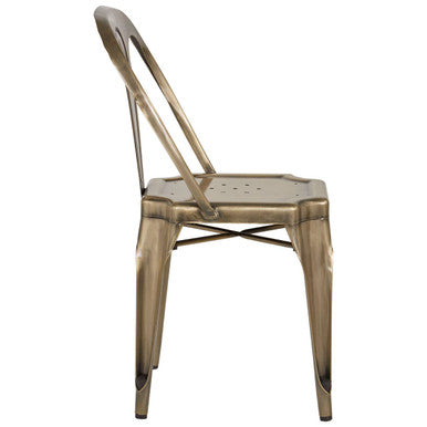 Brass Finish Metal Chair
