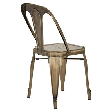 Brass Finish Metal Chair