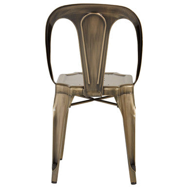Brass Finish Metal Chair