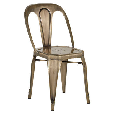 Brass Finish Metal Chair