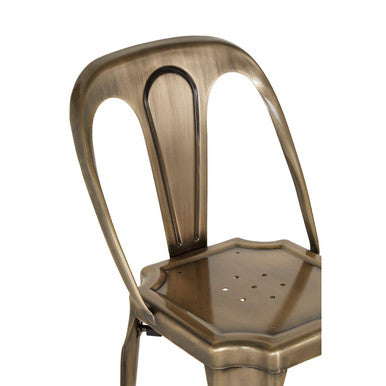 Brass Finish Metal Chair
