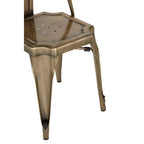 Brass Finish Metal Chair