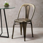 Brass Finish Metal Chair