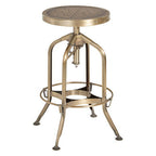 Brass Finish Adjustable Bar Stool