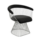 Black Velvet Chair with Hourglass Shape