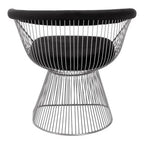 Black Velvet Chair with Hourglass Shape