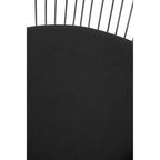 Black Velvet Chair with Hourglass Shape