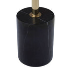 Gold Frame T-Shape End Table with Black Marble Top