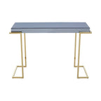 Mirrored Console Table in Gold and Grey Finish