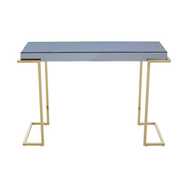 Mirrored Console Table in Gold and Grey Finish