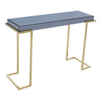 Mirrored Console Table in Gold and Grey Finish