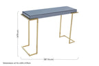 Mirrored Console Table in Gold and Grey Finish