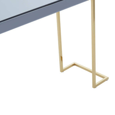 Mirrored Console Table in Gold and Grey Finish