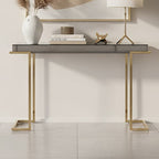 Mirrored Console Table in Gold and Grey Finish