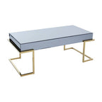 Grey Mirrored and Gold Finish Coffee Table