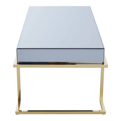 Grey Mirrored and Gold Finish Coffee Table