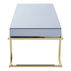 Grey Mirrored and Gold Finish Coffee Table
