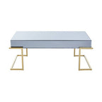 Grey Mirrored and Gold Finish Coffee Table