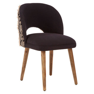 Black and White Fabric Moroccan Design Chair