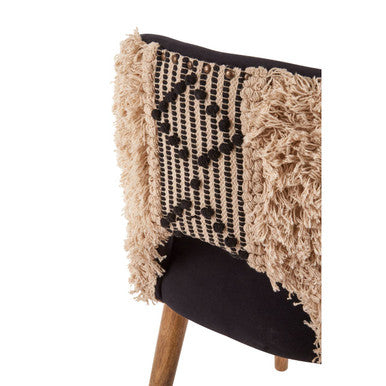 Black and White Fabric Moroccan Design Chair