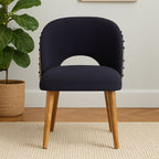 Black and White Fabric Moroccan Design Chair