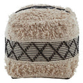 Shaggy Diamond Stitch Pouffe