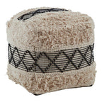 Shaggy Diamond Stitch Pouffe