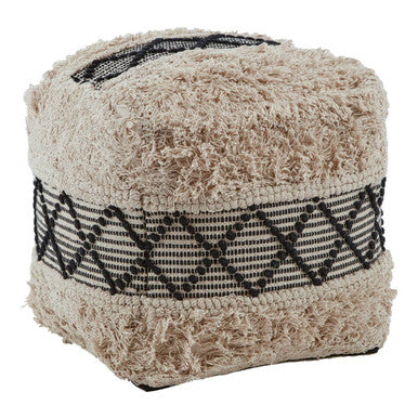 Shaggy Diamond Stitch Pouffe