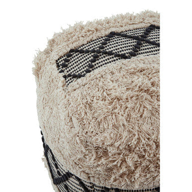 Shaggy Diamond Stitch Pouffe