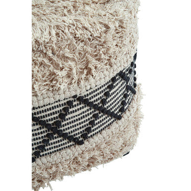 Shaggy Diamond Stitch Pouffe