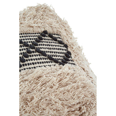 Shaggy Diamond Stitch Pouffe