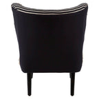 Black and White Textured Fabric Chair