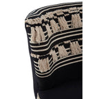 Black and White Textured Fabric Chair