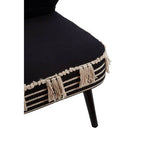 Black and White Textured Fabric Chair