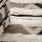 Striped Tassel Pouffe