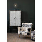 Striped Tassel Pouffe